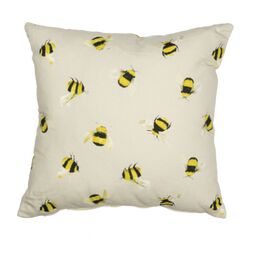 Bees Taupe Cushion