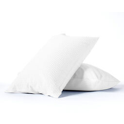 Night Lark Natural 100% Cotton Waffle Pair Of Pillowcases