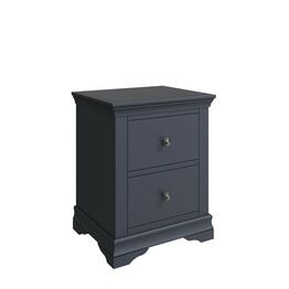 Salcombe 2 Drawer Bedside Table Midnight Grey