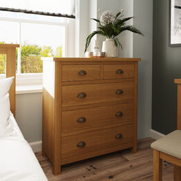 Redcliffe 2 Over 3 Chest Of Drawers Rustic Oak