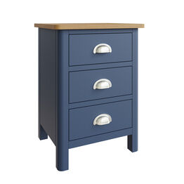 Redcliffe 3 Drawer Bedside Cabinet Blue