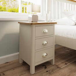 Redcliffe 3 Drawer Bedside Cabinet Dove Grey
