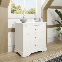 Salcombe 3 Drawer Chest of Drawers Classic White