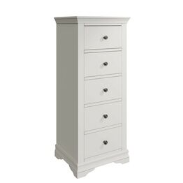 Salcombe 5 Drawer Wellington Chest of Drawers Classic White