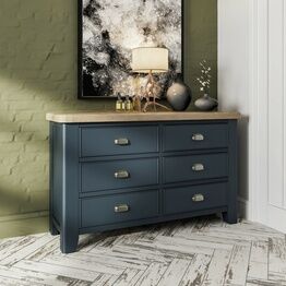 Helston 6 Drawer Chest of Drawers Blue