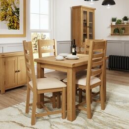 Country St Mawes Butterfly Extending Table Medium Oak finish