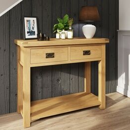 Country St Mawes Console Table Medium Oak finish