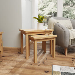 Redcliffe Nest Of 2 Tables Rustic Oak