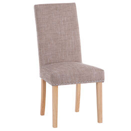Upholstered Dining Chair Twill (Pair)