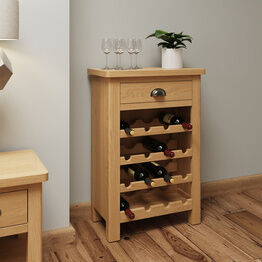 Redcliffe Wine Cabinet  Rustic Oak
