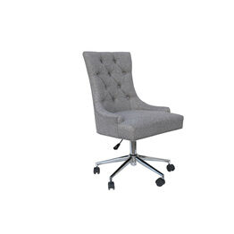 Winged Button Back Office Chair Light Grey