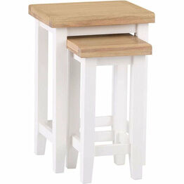 Elberry Nest of 2 Tables White