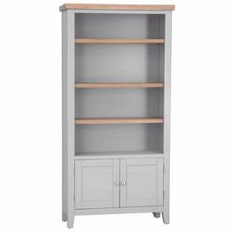 Elberry Large Wide Bookcase Grey