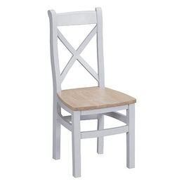 Tresco Grey Cross Back Wooden Chair