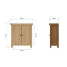 Country St Mawes 2 Door Cupboard Medium Oak finish additional 2