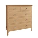Normandie 2 Over 3 Chest of Drawers Light Oak additional 2