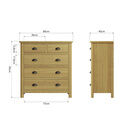 Redcliffe 2 Over 3 Chest Of Drawers Rustic Oak additional 9