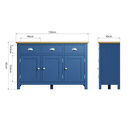 Redcliffe 3 Door Sideboard Blue additional 10