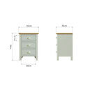 Redcliffe 3 Drawer Bedside Cabinet Dove Grey additional 9