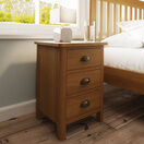 Redcliffe 3 Drawer Bedside Cabinet Rustic Oak additional 1