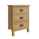 Redcliffe 3 Drawer Bedside Cabinet Rustic Oak additional 2