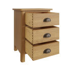 Redcliffe 3 Drawer Bedside Cabinet Rustic Oak additional 3