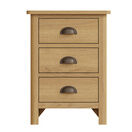 Redcliffe 3 Drawer Bedside Cabinet Rustic Oak additional 4