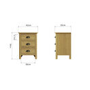 Redcliffe 3 Drawer Bedside Cabinet Rustic Oak additional 9