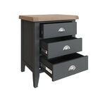 Tresco 3 Drawer Bedside Table Charcoal additional 3