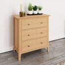 Normandie 3 Drawer Chest of Drawers Light Oak additional 1
