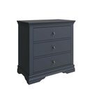 Salcombe 3 Drawer Chest of Drawers Midnight Grey additional 1