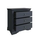 Salcombe 3 Drawer Chest of Drawers Midnight Grey additional 9