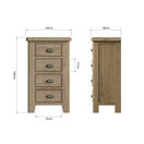 Helston 4 Drawer Chest of Drawers Smoked Oak additional 9
