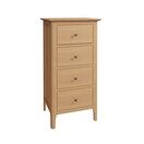 Normandie 4 Drawer Narrow Chest of Drawers Light Oak additional 2