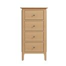 Normandie 4 Drawer Narrow Chest of Drawers Light Oak additional 4