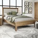 Helston 4'6 Bed with Fabric Headboard & Low Footboard Set additional 7