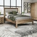 Helston 4'6 Bed with Fabric Headboard & Low Footboard Set additional 6