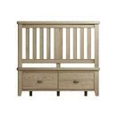 Helston 4'6 Bed with Wooden Headboard & Drawer Footboard Set additional 12