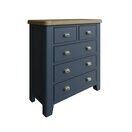 Helston 5 Drawer Chest of Drawers Blue additional 2