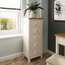 Redcliffe 5 Drawer Narrow Chest Of Drawers Dove Grey additional 1