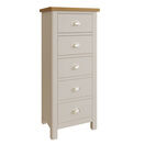 Redcliffe 5 Drawer Narrow Chest Of Drawers Dove Grey additional 2