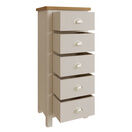 Redcliffe 5 Drawer Narrow Chest Of Drawers Dove Grey additional 3