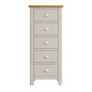 Redcliffe 5 Drawer Narrow Chest Of Drawers Dove Grey additional 4