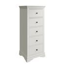 Salcombe 5 Drawer Wellington Chest of Drawers Classic White additional 1