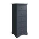 Salcombe 5 Drawer Wellington Chest of Drawers Midnight Grey additional 1
