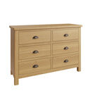 Redcliffe 6 Drawer Chest Of Drawers Rustic Oak additional 2