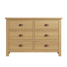 Redcliffe 6 Drawer Chest Of Drawers Rustic Oak additional 4