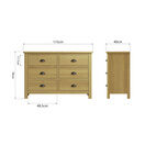 Redcliffe 6 Drawer Chest Of Drawers Rustic Oak additional 9