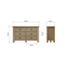 Helston 6 Drawer Chest of Drawers Smoked Oak additional 8