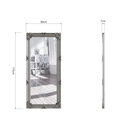Accent Mirror Silver Painted Wooden Frame additional 3